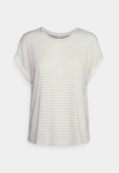 Bester Verkauf 🎉 ONLY Petite Damen ONLKARLA O NECK GLITTER - T-Shirt Print - Cloud Dancer/gold 🧨