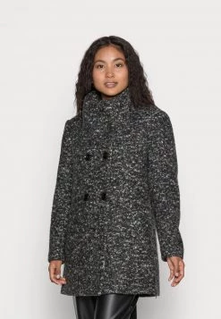Billig 🔥 ONLY Petite Damen ONLNEWSOPHIA 🧥 COAT - Kurzmantel - Black Melange 🔥