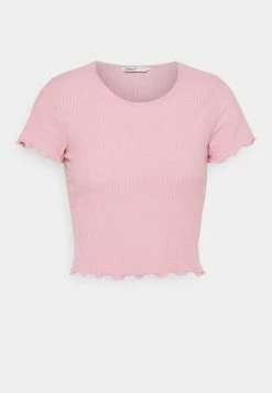 Brandneu 🧨 ONLY Petite Damen ONLEMMA SHORT - T-Shirt Print - Soft Pink Melange 🛒