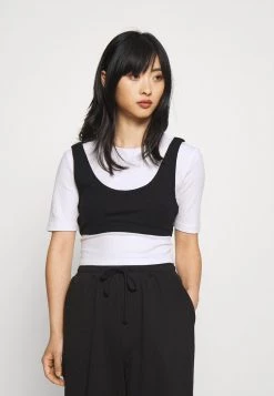 Billig 😀 ONLY Petite Damen ONLSIMPLE LIFE 2-IN-1 - T-Shirt Basic - Bright White/black 🥰