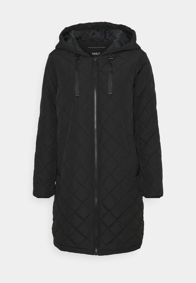 Schlussverkauf 🤩 ONLY Petite Damen ONLSANNE QUILTED LONG JACKET - Klassischer Mantel - Black ⌛ – Bild 4
