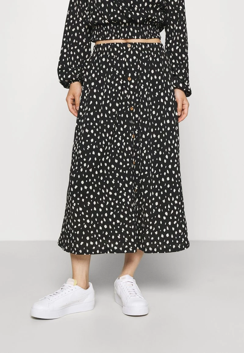 Brandneu 💯 ONLY Petite Damen ONLPELLA BUTTON 👗 SKIRT - A-Linien-Rock - Black 😀