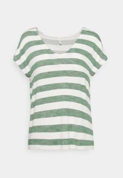 Rabatt 😍 ONLY Petite ONLLIRA VNECK - T-Shirt Print - Dark Ivy/tofu | Damen 👏