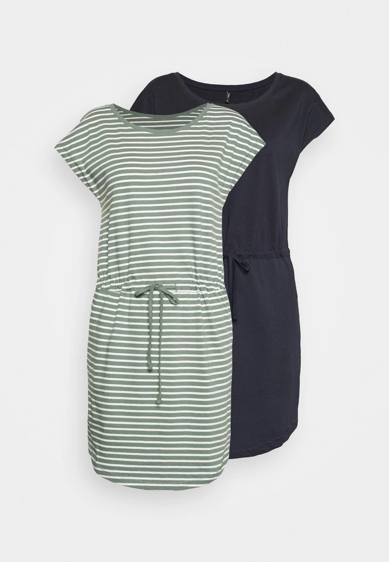 Brandneu ⌛ ONLY Petite Damen ONLMAY LIFE 👗 DRESS 2 PACK - Jerseykleid - Night Sky/laurel Wreath 😍