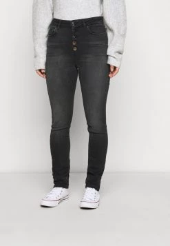 Am billigsten 🧨 ONLY Petite Damen ONLBLUSH BUTTON - 👖 Jeans Skinny Fit - Black ✔️