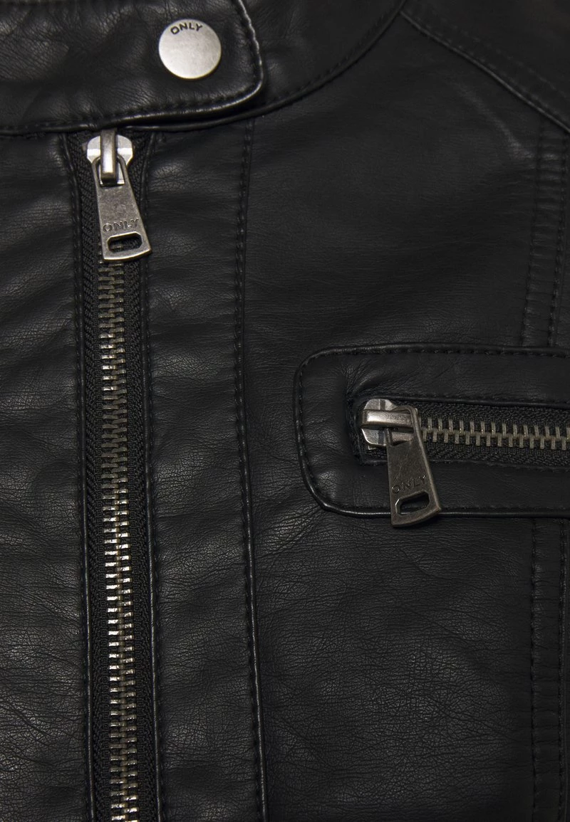 Neu ❤️ ONLY Petite Damen ONLBANDIT BIKER - Kunstlederjacke - Black 😍 – Bild 3