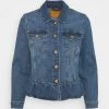 Billig 👍 ONLY Petite Damen ONLALLY FRILL JACKET - 👖 Jeansjacke - Medium Blue Denim 😉