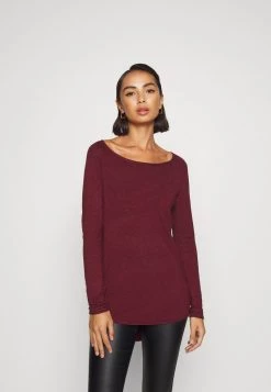 Schlussverkauf 🔥 ONLY Petite Damen ONLMILA LACY LONG - Strickpullover - Sun Dried Tomato Melange 🎁