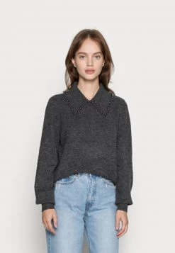 Angebote ✔️ ONLY Petite Damen ONLPEARLA - Strickpullover - Dark Grey 🔔