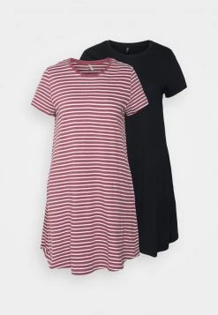 Budget 🥰 ONLY Petite Damen ONLMAY LIFE POCKET 👗 DRESS 2 PACK - Jerseykleid - Black/renaissance Rose 👏