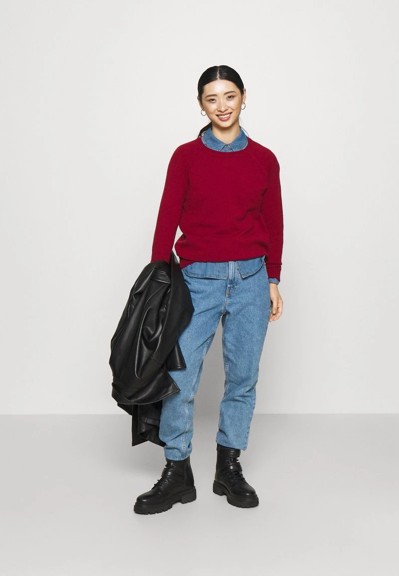 Bestpreis 🎉 ONLY Petite Damen ONLLESLY KINGS - Strickpullover - Merlot Melange ⌛ – Bild 2