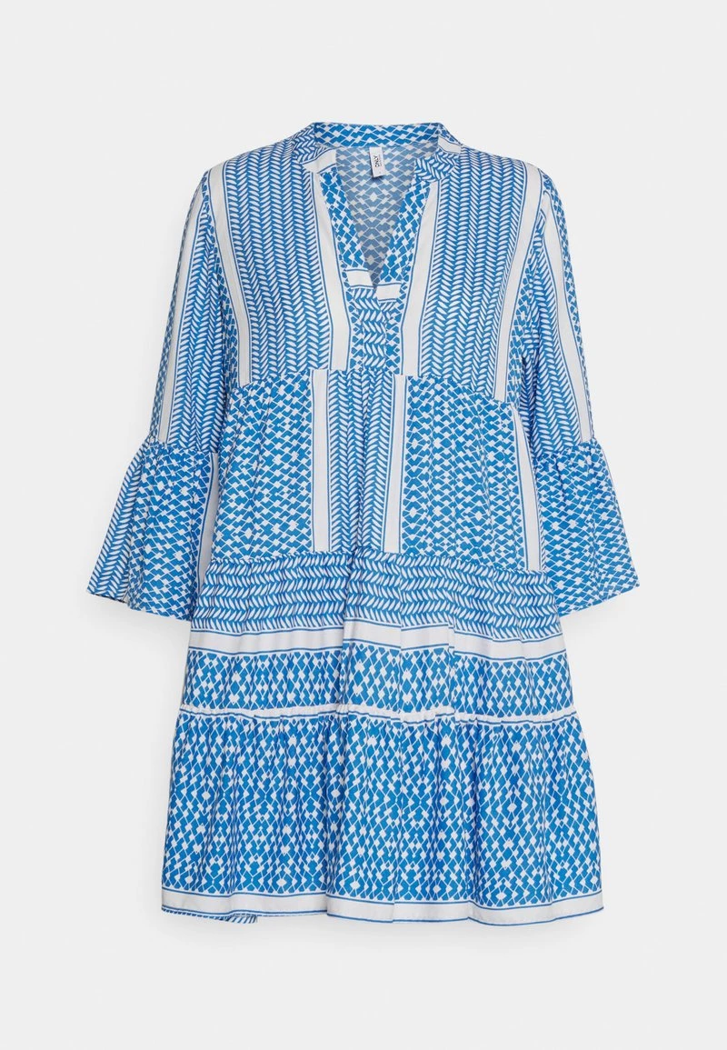 Blitzangebot 🔥 ONLY Petite Damen ONLELLA ATHENA 3/4 V NECK 👗 DRESS - Freizeitkleid - Campanula 😀