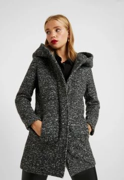 Budget 🥰 ONLY Petite Damen ONLSEDONA 🧥 COAT - Kurzmantel - Dark Grey Melange 🎉
