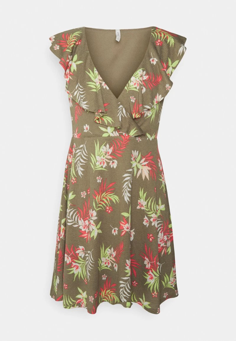 Billig 🛒 ONLY Petite ONLPELLA RUFFLE 👗 DRESS - Jerseykleid - Tofu | Damen 😍