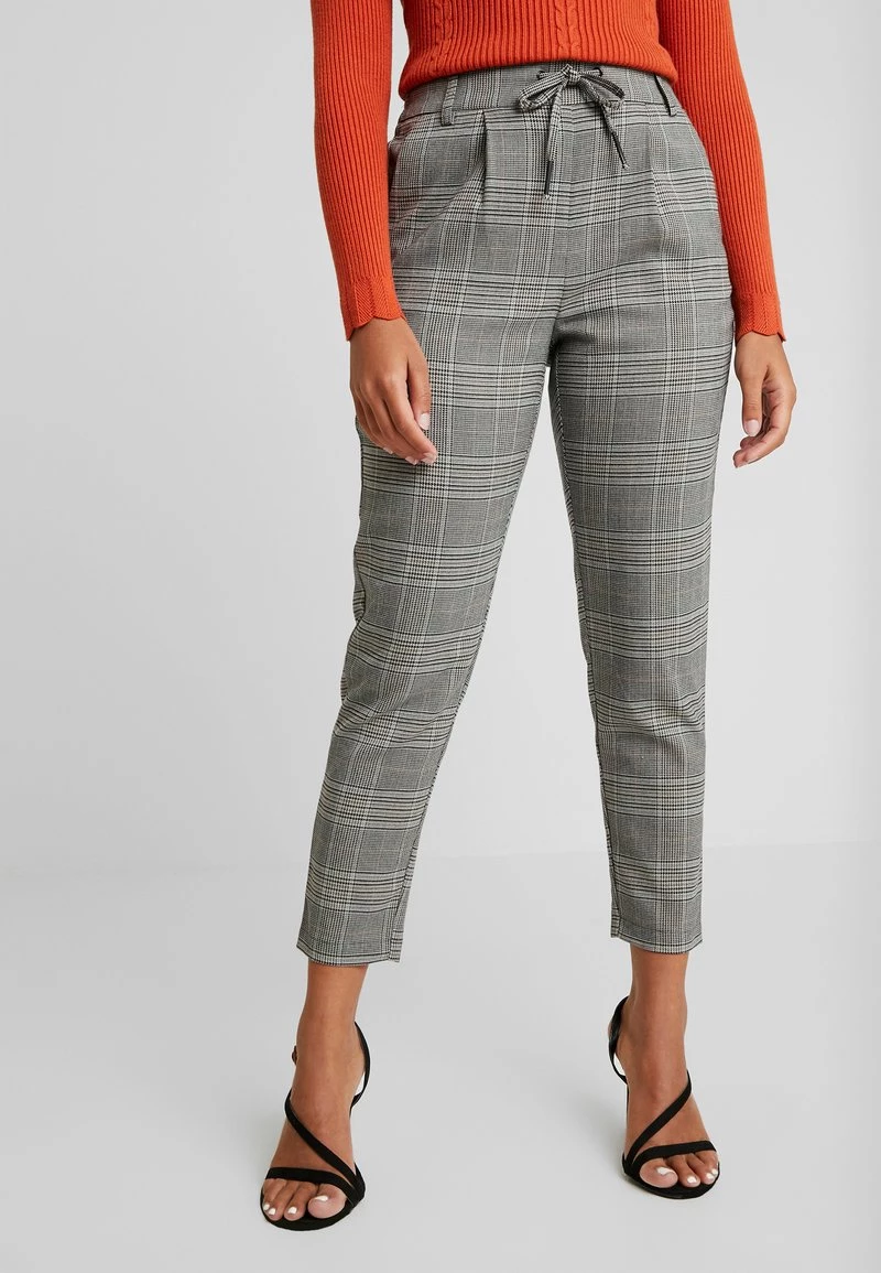 Schlussverkauf ✔️ ONLY Petite Damen ONLPOPTRASH EASY SAVIL CHECK PANT - Stoffhose - Black/merlot 😀