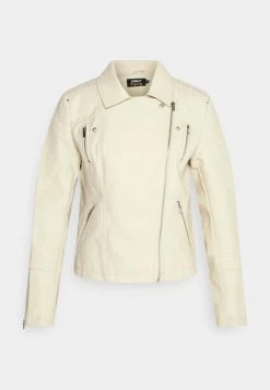 Bestpreis 🤩 ONLY Petite Damen ONLGEMMA BIKER - Kunstlederjacke - Silver Lining ⌛