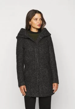 Top 10 👏 ONLY Petite ONLSEDONA 🧥 COAT - Kurzmantel - Black/melange | Damen 🎁