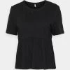 Am billigsten 🛒 ONLY Petite Damen ONLOLIVIA - T-Shirt Basic - Blacksolid ⭐