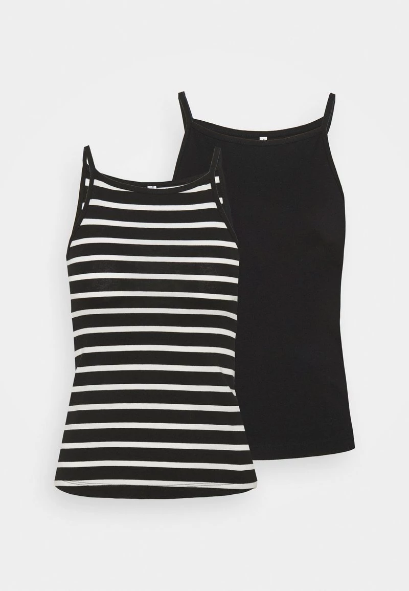 Großhandel 👏 ONLY Petite Damen ONLMAY LIFE STRIPE 2 PACK - Top - Black/black/cloud Dancer ⭐