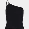 Neu 🤩 ONLY Petite Damen ONLKENYA ONE SHOULDER - Top - Black 😉