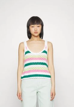Blitzangebot ✨ ONLY Petite Damen ONLCROSBY SINGLET - Top - Green Pepper/cloud Dancer/sachet Pink 😉