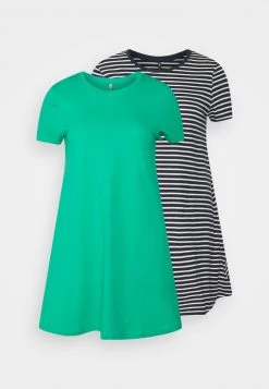 Großhandel ✔️ ONLY Petite Damen ONLMAY LIFE POCKET 👗 DRESS 2 PACK - Jerseykleid - Simply Green/night Sky 😍