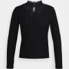 Bestes Angebot 😀 ONLY Petite Damen ONLNELLA HIGHNECK - Langarmshirt - Black 🥰