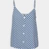 Budget ✨ ONLY Petite Damen ONLNOVA LIFE BUTTON SINGLET - Top - Eggnog/blue 😉