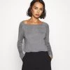 Rabatt 😀 ONLY Petite ONLMILA LACY LONG - Strickpullover - Medium Grey Melange | Damen ✔️