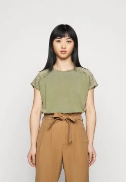 Am billigsten ⌛ ONLY Petite Damen ONLFFREE - T-Shirt Basic - Deep Lichen Green 🎁