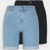 Bester Verkauf ✨ ONLY Petite Damen ONLSUNANNEK MIDLONGSHORTS 2 PACK - 👖 Jeans Shorts - Light Blue Denim ✨