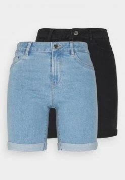 Bester Verkauf ✨ ONLY Petite Damen ONLSUNANNEK MIDLONGSHORTS 2 PACK - 👖 Jeans Shorts - Light Blue Denim ✨