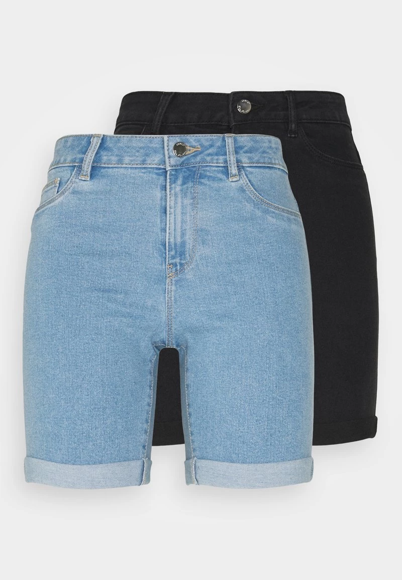 Bester Verkauf ✨ ONLY Petite Damen ONLSUNANNEK MIDLONGSHORTS 2 PACK - 👖 Jeans Shorts - Light Blue Denim ✨