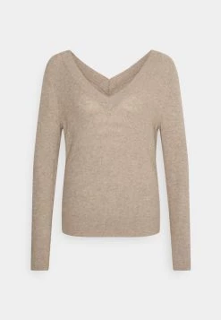 Angebote 🌟 ONLY Petite Damen ONLKATIA V NECK - Strickpullover - Beige 🤩