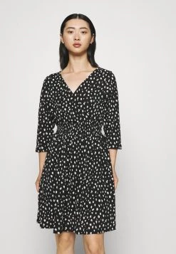 Coupon ❤️ ONLY Petite Damen ONLPELLA 3/4 WRAP SHORT 👗 DRESS - Jerseykleid - Black ⭐