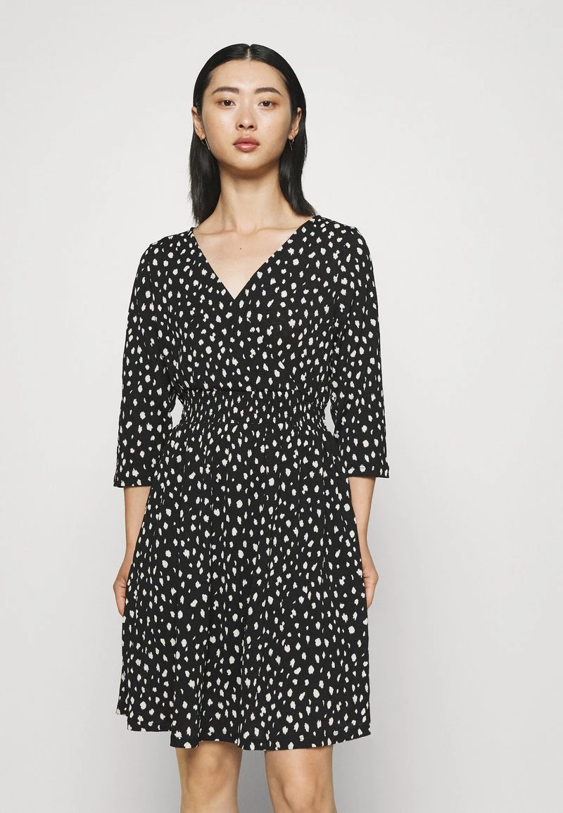 Coupon ❤️ ONLY Petite Damen ONLPELLA 3/4 WRAP SHORT 👗 DRESS - Jerseykleid - Black ⭐