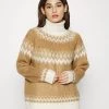 Schlussverkauf 🎁 ONLY Petite ONLMARJANA HIGHNECK - Strickpullover - Toasted Coconut/taupe Gray/pumice Stone/humus | Damen 🛒