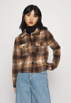 Billig ✨ ONLY Petite Damen ONLLOU CHECK JACKET - Leichte Jacke - Pumice Stone 🛒