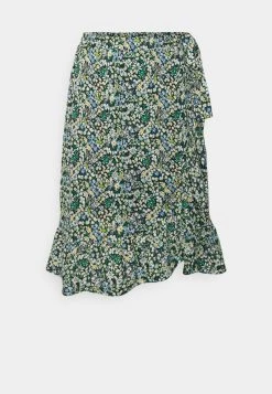 Billig ⌛ ONLY Petite ONLPELLA MIDI WRAP 👗 SKIRT - A-Linien-Rock - Strong Blue | Damen 💯