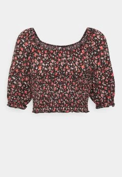 Billig 🎉 ONLY Petite Damen ONLPELLA SMOCK - T-Shirt Print - Black Rose Ditsy 😍