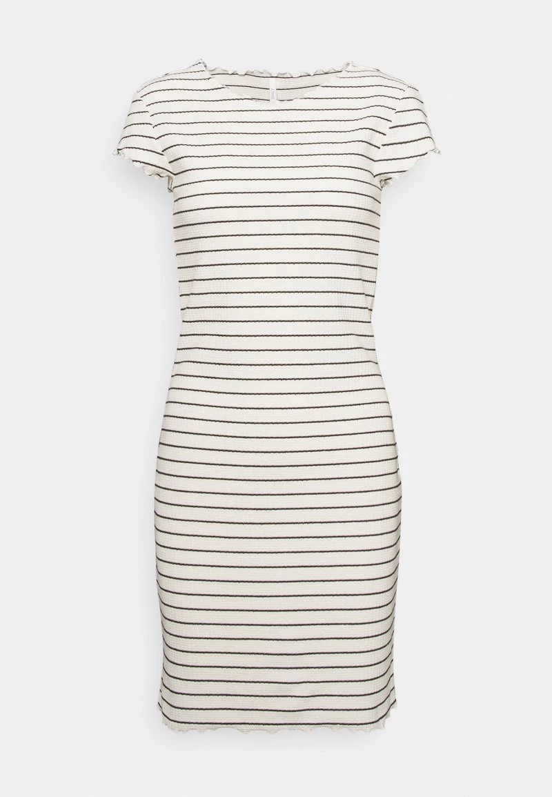 Brandneu 🔥 ONLY Petite Damen ONLANITS 👗 DRESS - Jerseykleid - Antique White/black 🛒