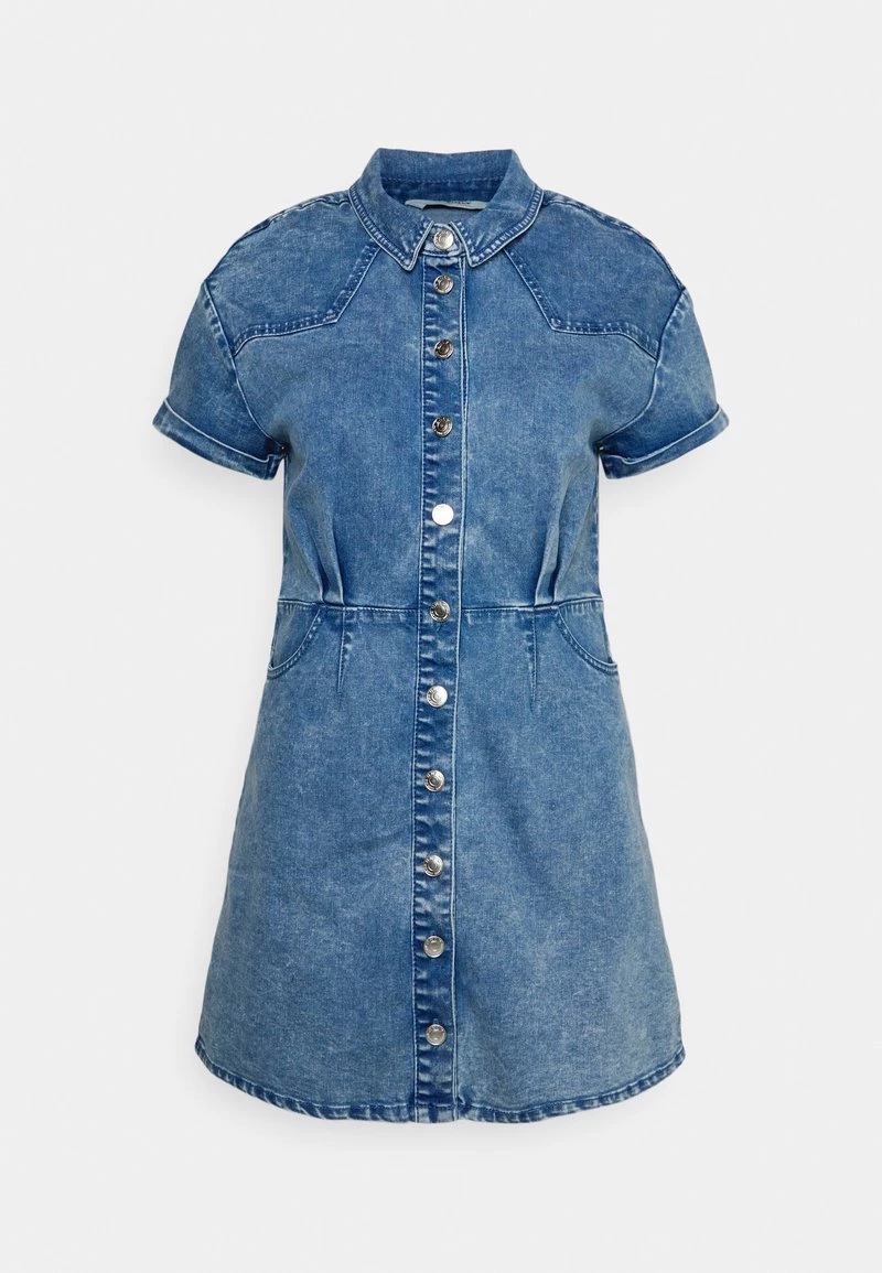 Besorgen 👏 ONLY Petite Damen ONLFLEUR BUTTON 👗 DRESS - 👖 Jeanskleid - Light Blue Denim 😍