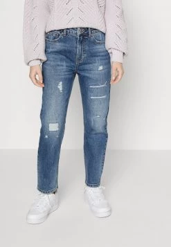 Besorgen 😍 ONLY Petite Damen ONLEMILY DEST - 👖 Jeans Relaxed Fit - Dark Medium Blue Denim ⭐