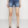 Top 10 ⭐ ONLY Petite ONLBLUSH LIFE MID RAW - 👖 Jeans Shorts - Medium Blue Denim | Damen 🤩