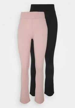 Neu ✨ ONLY Petite Damen ONLJOYFUL LIVE LOVE FLARE PANT PETIT 2 PACK - Stoffhose - Adobe Rose/black ⭐