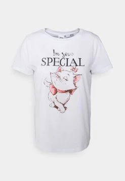 Neu 🔔 ONLY Petite Damen ONLARISTOCAT - T-Shirt Print - White 👏
