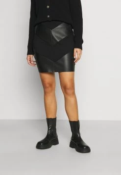 Neu 😍 ONLY Petite Damen ONLVIOLA MIX 👗 SKIRT - Minirock - Black 🥰