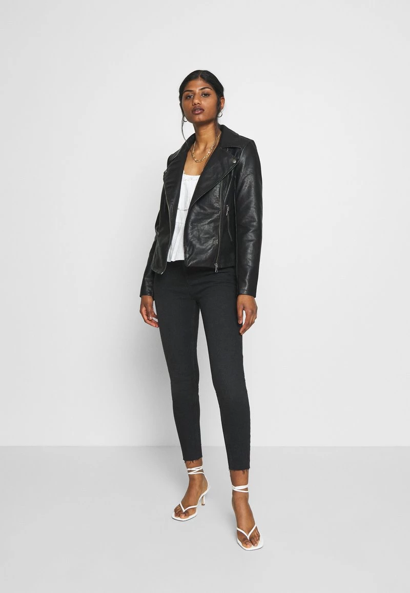 Coupon 👍 ONLY Petite Damen ONLMELISA BIKER - Kunstlederjacke - Black 🔔 – Bild 2