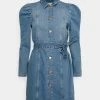 Top 10 👍 ONLY Petite Damen ONLJULES PUFF SLEEVES 👗 DRESS - 👖 Jeanskleid - Medium Blue Denim 👍