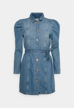 Top 10 👍 ONLY Petite Damen ONLJULES PUFF SLEEVES 👗 DRESS - 👖 Jeanskleid - Medium Blue Denim 👍